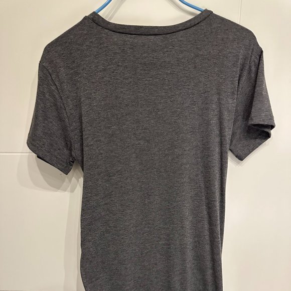 Front Knot T-Shirt Dress - Dark Grey - Picture 3 of 3